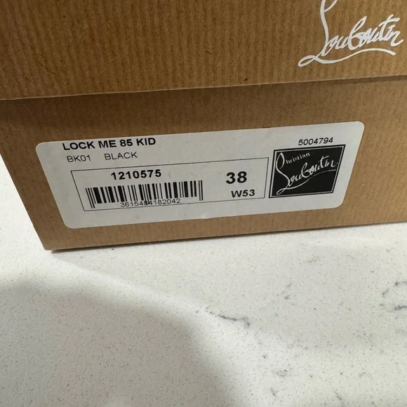 Christian Louboutin Black Lock Me 85 - Picture 8 of 9